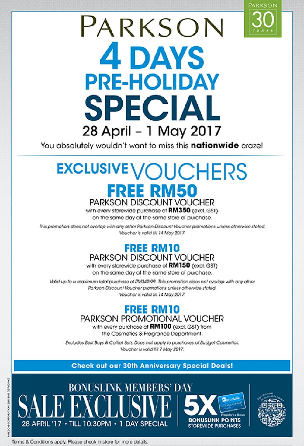 Parkson It S Bonuslink Members Day This 28 April 2017 Facebook